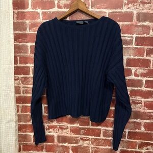 Lizwear Dark Blue Women's Crew Neck Sweater